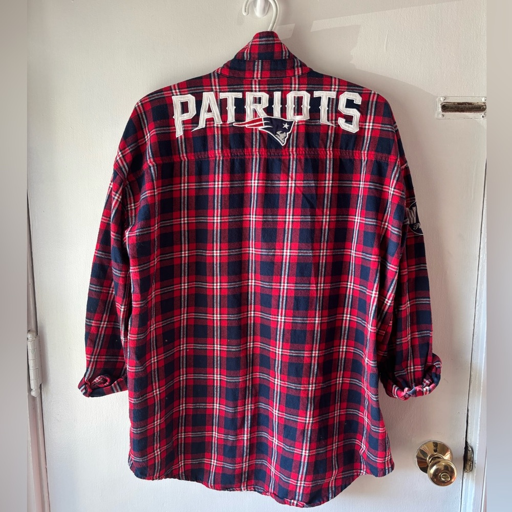 XL PATRIOTS RED FLANNEL